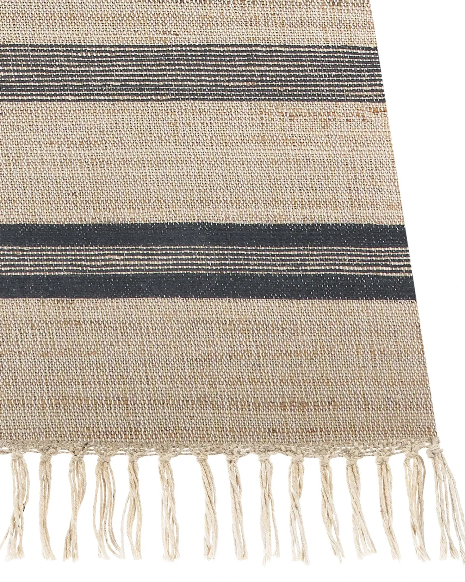 Sale Beliani Tappeto TALPUR Grigio grafite 160 x 230 cm Iuta Beige Grigio Naturale