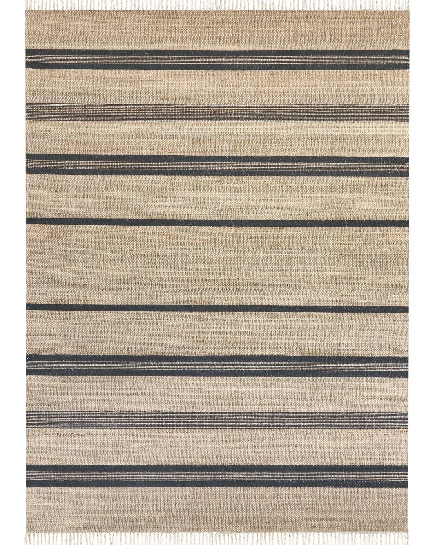 Sale Beliani Tappeto TALPUR Grigio grafite 160 x 230 cm Iuta Beige Grigio Naturale