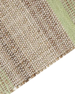 Hot Beliani Tappeto TALPUR Verde chiaro Iuta Beige Naturale Verde