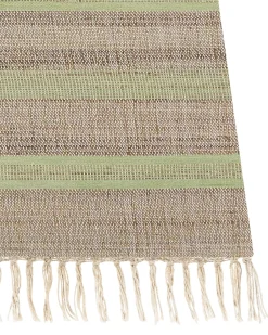 Hot Beliani Tappeto TALPUR Verde chiaro Iuta Beige Naturale Verde