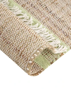 Sale Beliani Tappeto TALPUR Verde chiaro Iuta Beige Naturale Verde