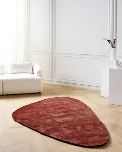 Best Beliani Tappeto TANDO scuro 160 x 230 cm Viscosa Rosso