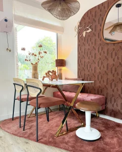Best Beliani Tappeto TANDO scuro 160 x 230 cm Viscosa Rosso