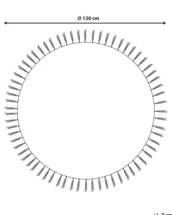 Hot Beliani Tappeto TATVAN Blu ø 120 cm Cotone Bianco Blu