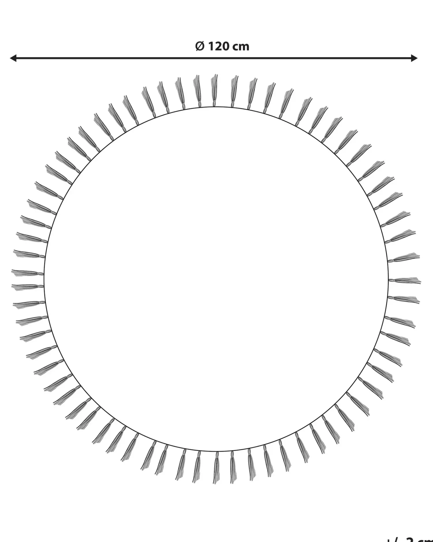Hot Beliani Tappeto TATVAN Blu ø 120 cm Cotone Bianco Blu