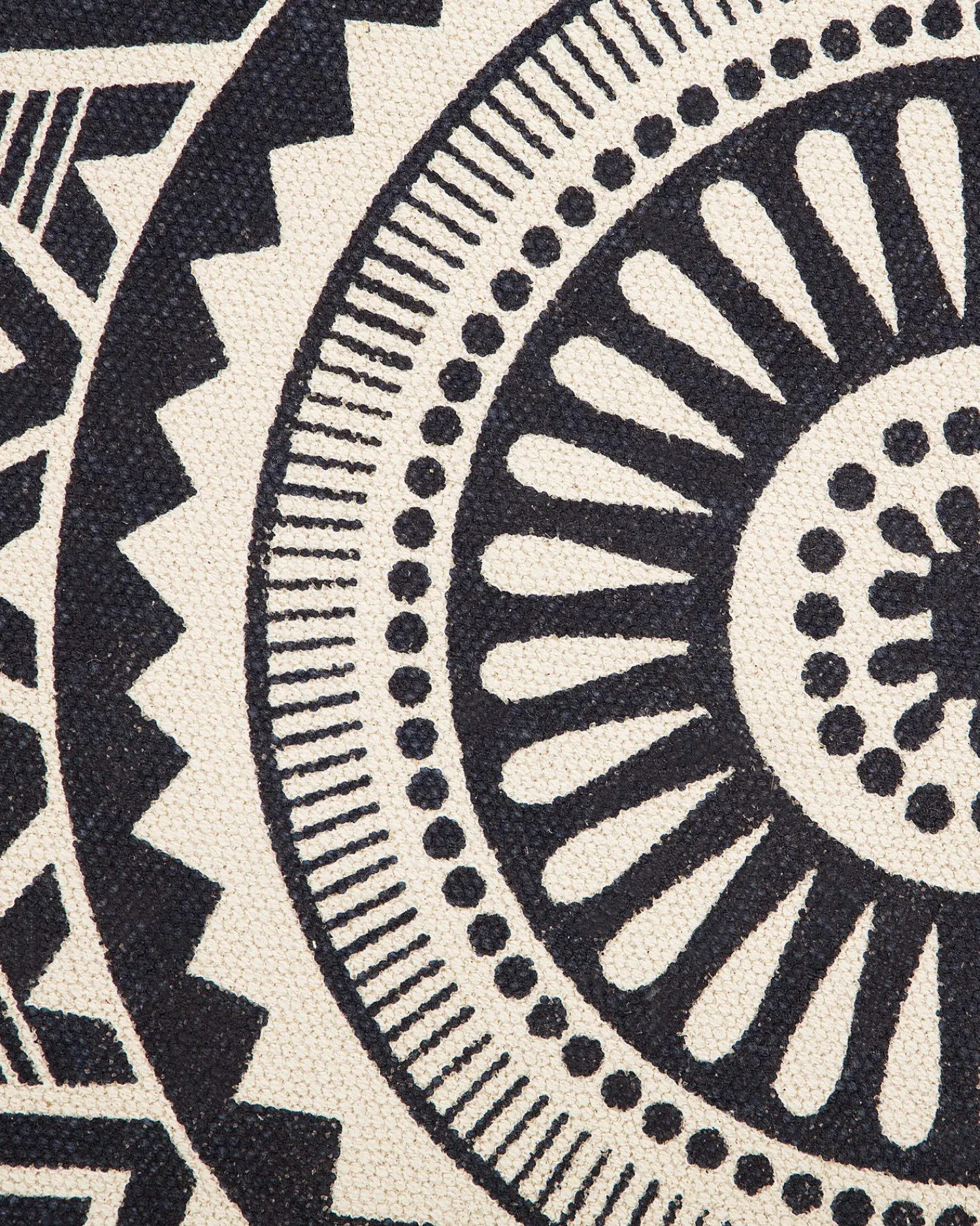 Hot Beliani Tappeto TATVAN Blu ø 120 cm Cotone Bianco Blu