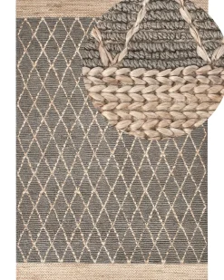 Discount Beliani Tappeto TELLIKAYA Grigio 200 x 300 cm Iuta Beige Grigio