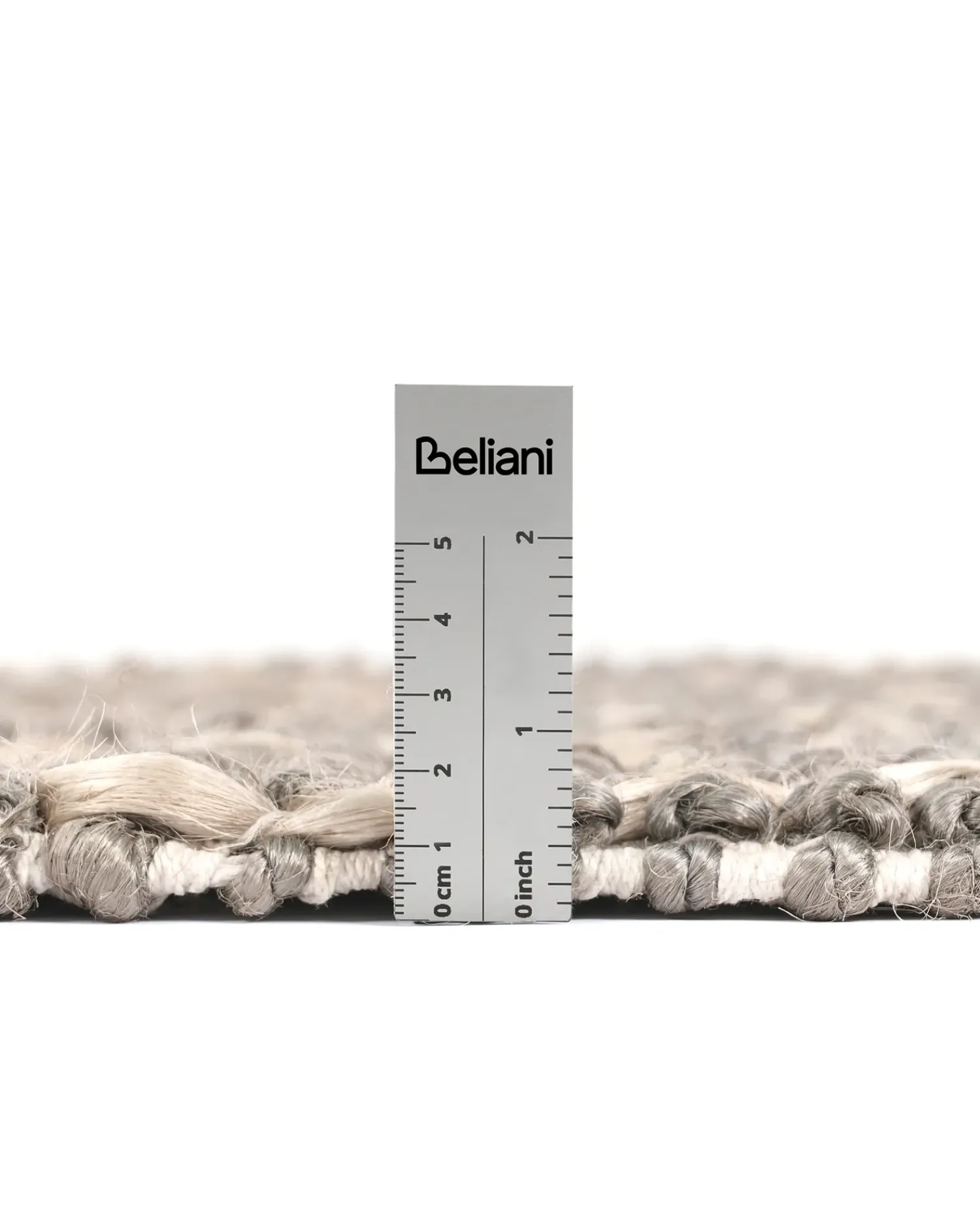 Discount Beliani Tappeto TELLIKAYA Grigio 200 x 300 cm Iuta Beige Grigio