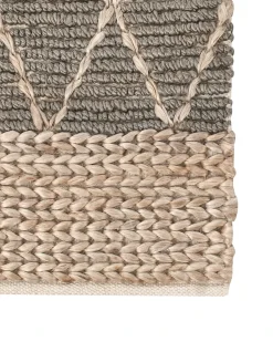 Discount Beliani Tappeto TELLIKAYA Grigio 200 x 300 cm Iuta Beige Grigio