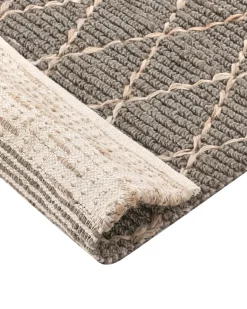 Discount Beliani Tappeto TELLIKAYA Grigio 200 x 300 cm Iuta Beige Grigio