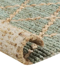Online Beliani Tappeto TELLIKAYA Verde 80 x 300 cm Iuta Beige Verde