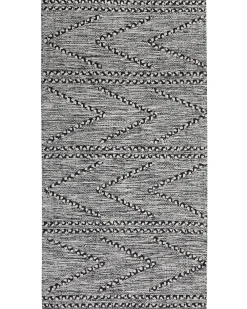 Hot Beliani Tappeto TERMAL Nero 80 x 150 cm Cotone Bianco Nero