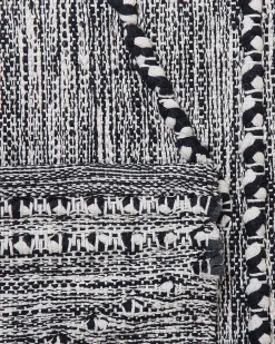 Hot Beliani Tappeto TERMAL Nero 80 x 150 cm Cotone Bianco Nero