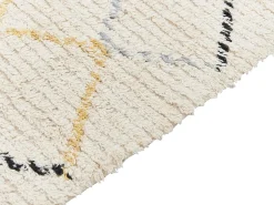 Beliani Tappeto TEZPUR Beige Cotone Beige Giallo Nero