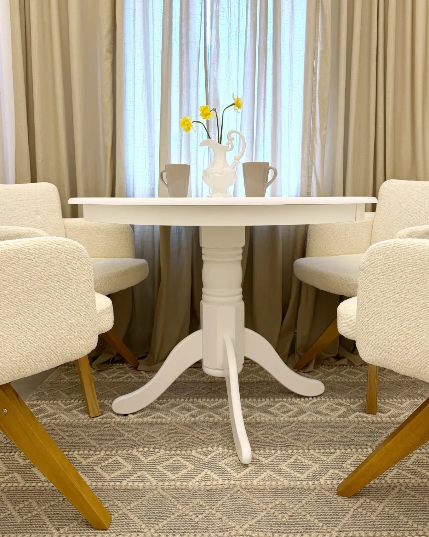 Online Beliani Tappeto TONYA Grigio 160 x 230 cm Lana Bianco Grigio