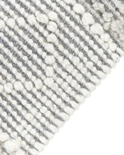 Online Beliani Tappeto TONYA Grigio 160 x 230 cm Lana Bianco Grigio
