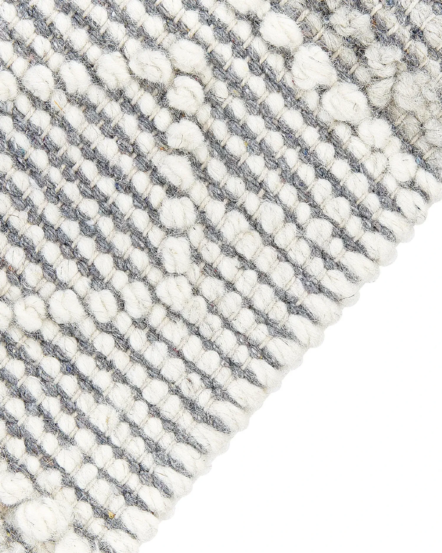 Online Beliani Tappeto TONYA Grigio 160 x 230 cm Lana Bianco Grigio