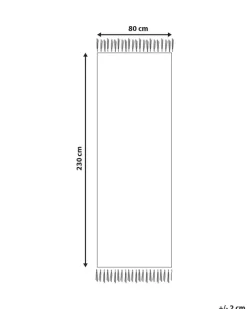 Outlet Beliani Tappeto TOZLU 80 x 230 cm Cotone Beige