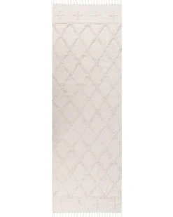 Outlet Beliani Tappeto TOZLU 80 x 230 cm Cotone Beige