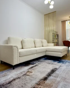 Hot Beliani Tappeto TRABZON Beige Beige Blu Grigio Marrone Multicolore