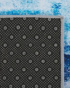 Clearance Beliani Tappeto TRABZON Blu Bianco Blu Nero Multicolore