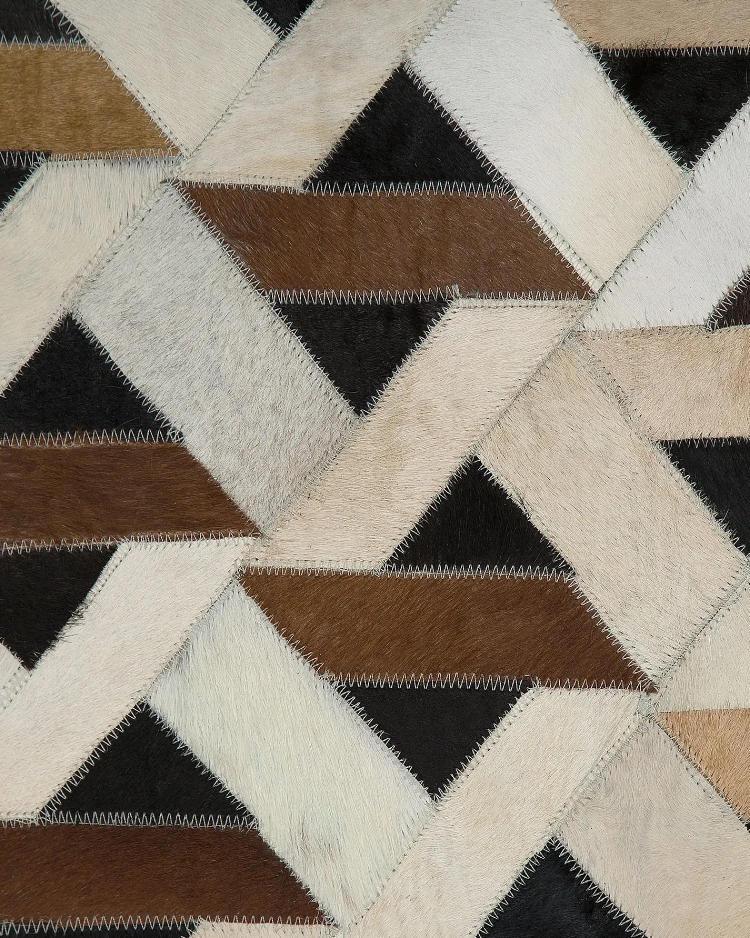 Outlet Beliani Tappeto TUGLU Marrone Pelle naturale Marrone Grigio