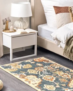 Best Beliani Tappeto UMURLU Multicolore Lana Arancione Beige Grigio Multicolore