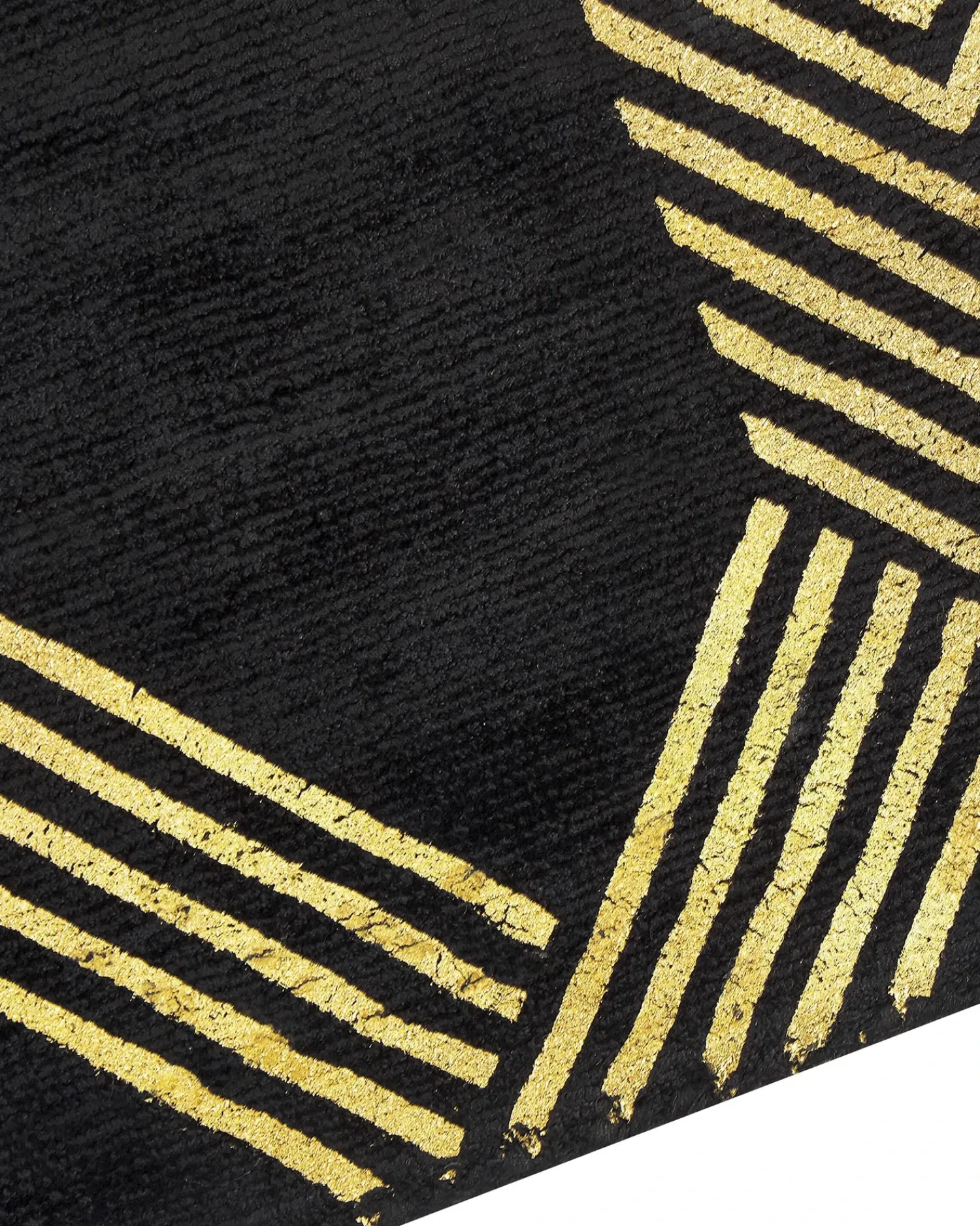 Hot Beliani Tappeto VEKSE Nero 160 x 230 cm Viscosa Oro Nero