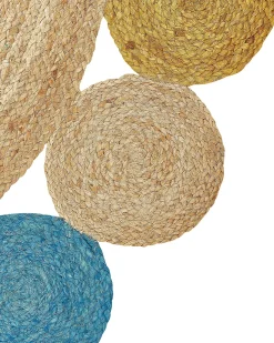 Outlet Beliani Tappeto VOSTAN Multicolore ø 140 cm Iuta Multicolore Naturale
