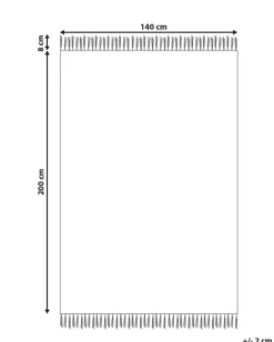 Discount Beliani Tappeto XULUF Blu 140 x 200 cm Cotone Blu Marrone
