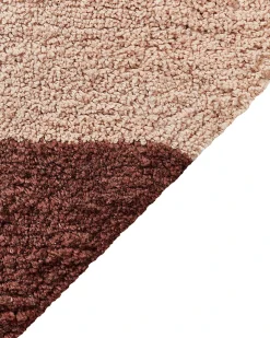New Beliani Tappeto XULUF Marrone 140 x 200 cm Cotone Beige Marrone