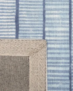 Discount Beliani Tappeto YARDERE Azzurro Viscosa Bianco Blu