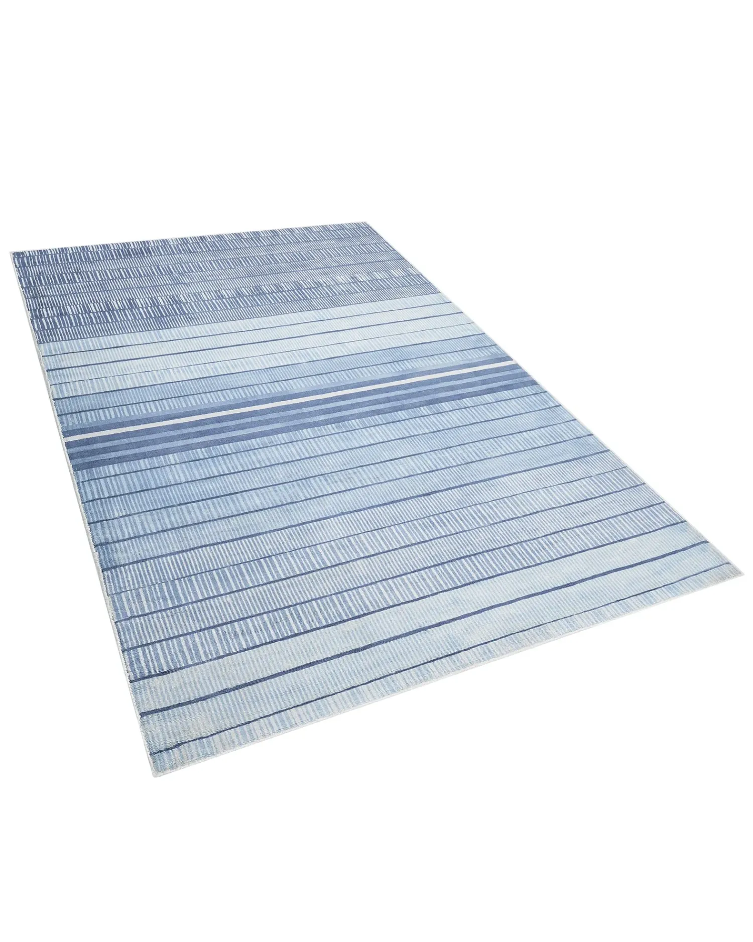 Discount Beliani Tappeto YARDERE Azzurro Viscosa Bianco Blu