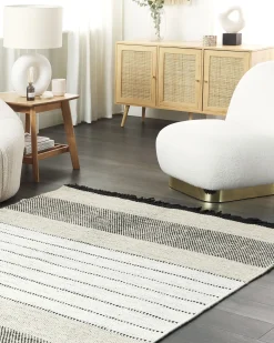 Sale Beliani Tappeto YAZLIK Beige Lana Beige Nero