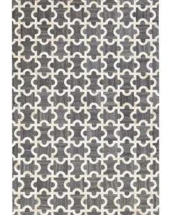 Hot Beliani Tappeto YEDISU Grigio scuro Pelle naturale Beige Grigio