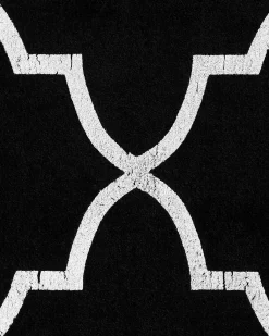 Sale Beliani Tappeto YELKI Nero 140 x 200 cm Viscosa Argento Nero