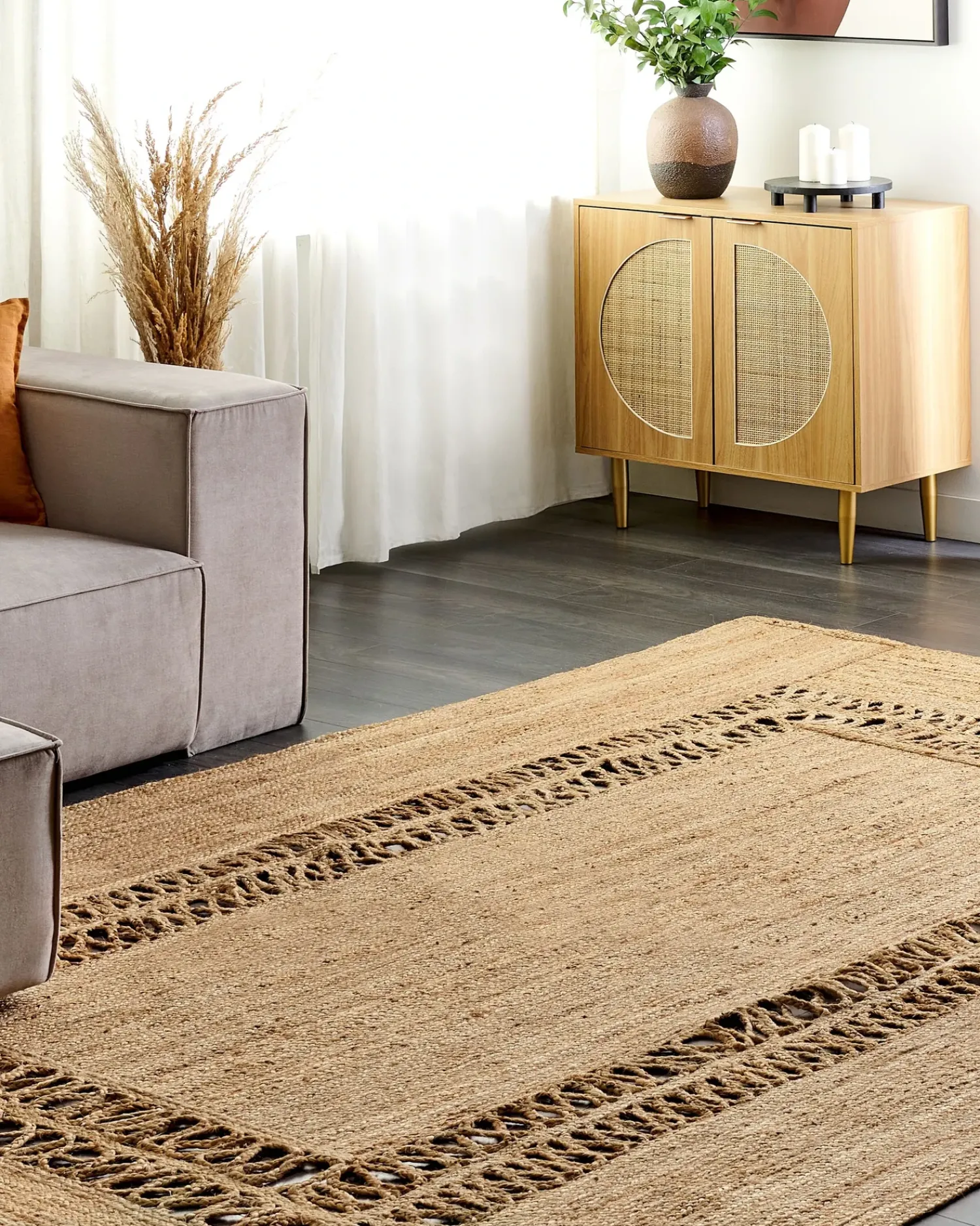 Online Beliani Tappeto YENIKOY 200 x 300 cm Iuta Beige
