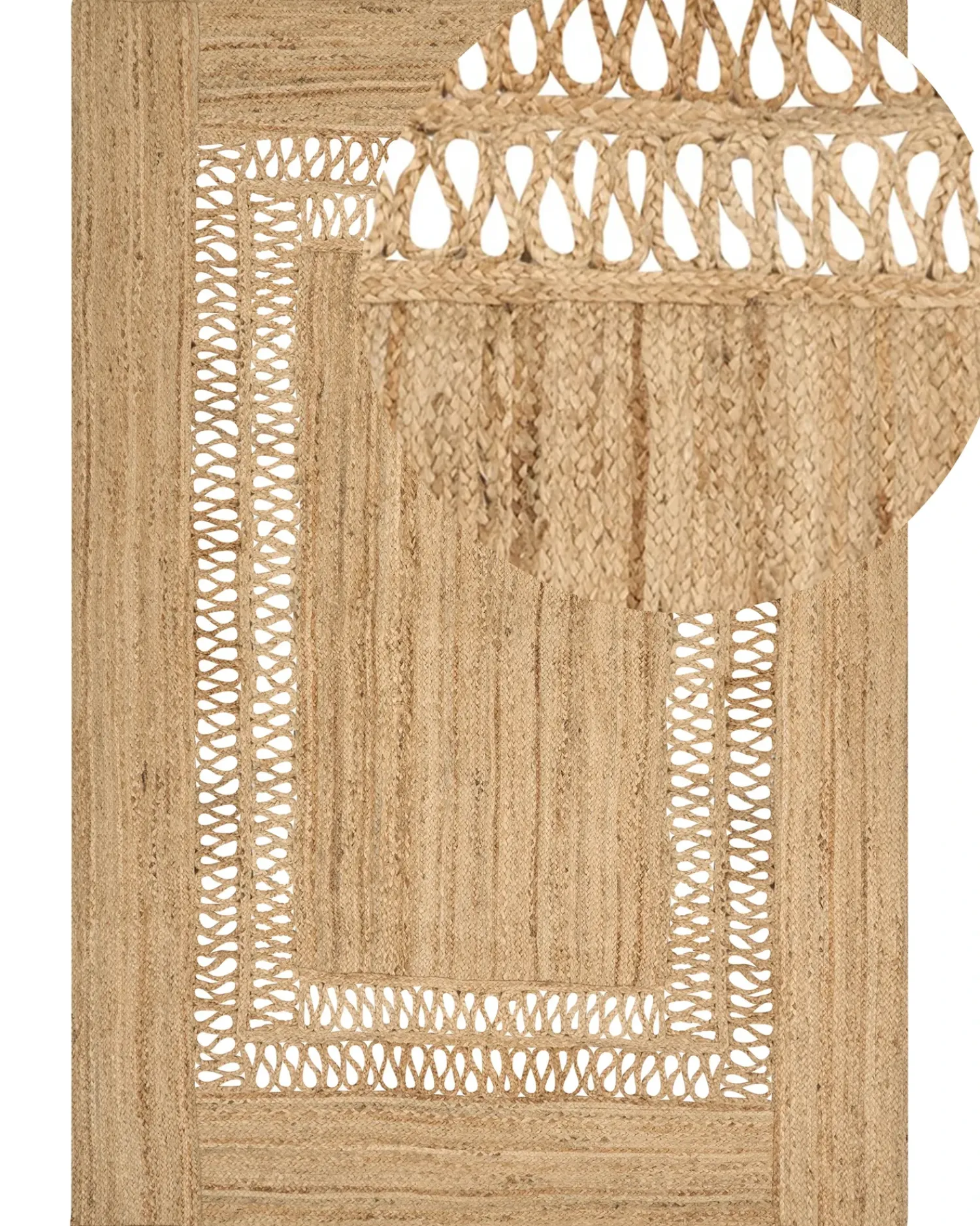 Online Beliani Tappeto YENIKOY 200 x 300 cm Iuta Beige