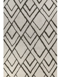 Discount Beliani Tappeto YESILKOY Verde scuro 160 x 230 cm Cotone Bianco Verde
