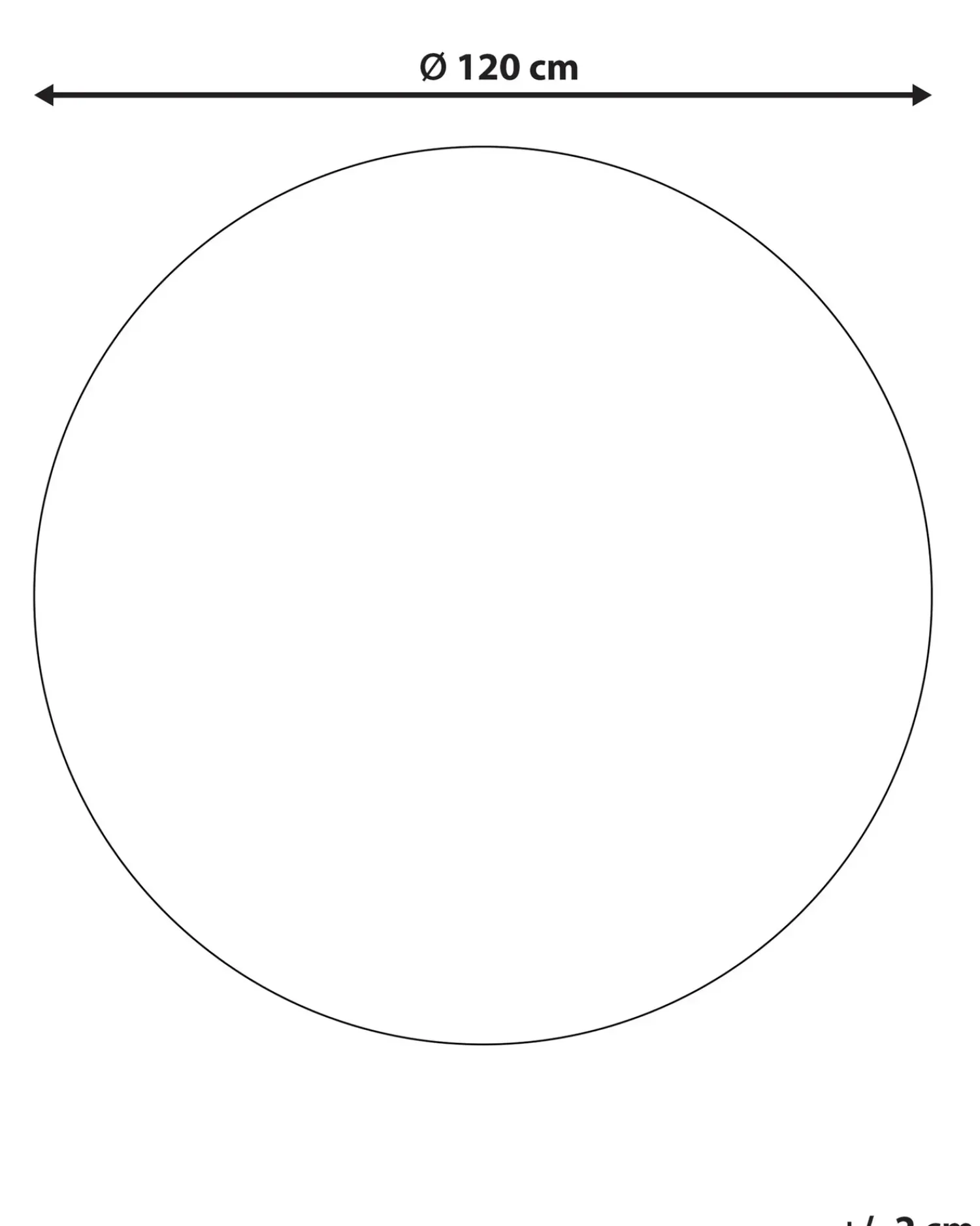 Sale Beliani Tappeto YOZGAT Beige ø 120 cm Iuta Beige Nero