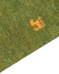 Sale Beliani Tappeto YULAFI Verde 140 x 200 cm Lana Persiano Giallo Marrone Verde