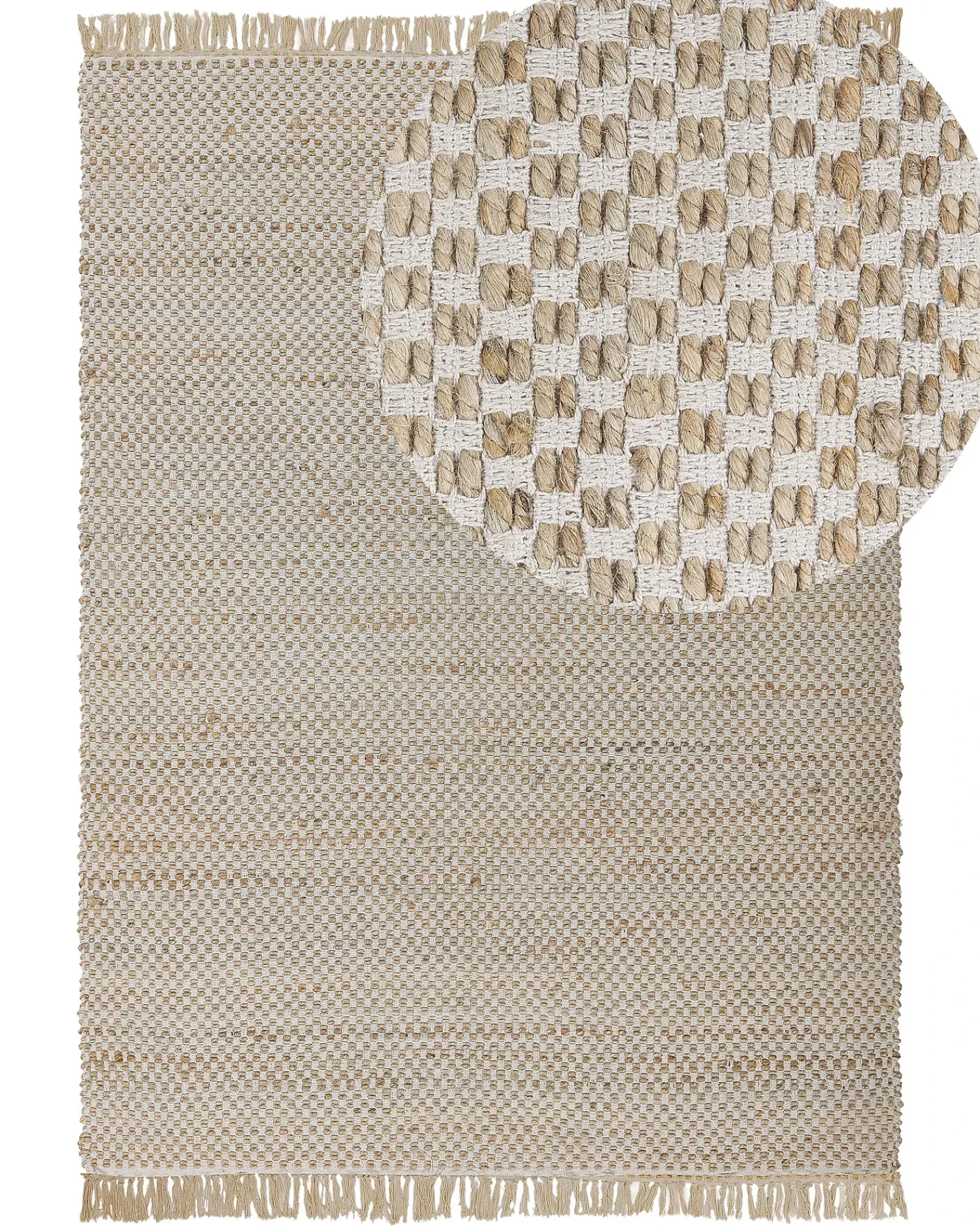 Hot Beliani Tappeto ZERDALI Iuta Beige