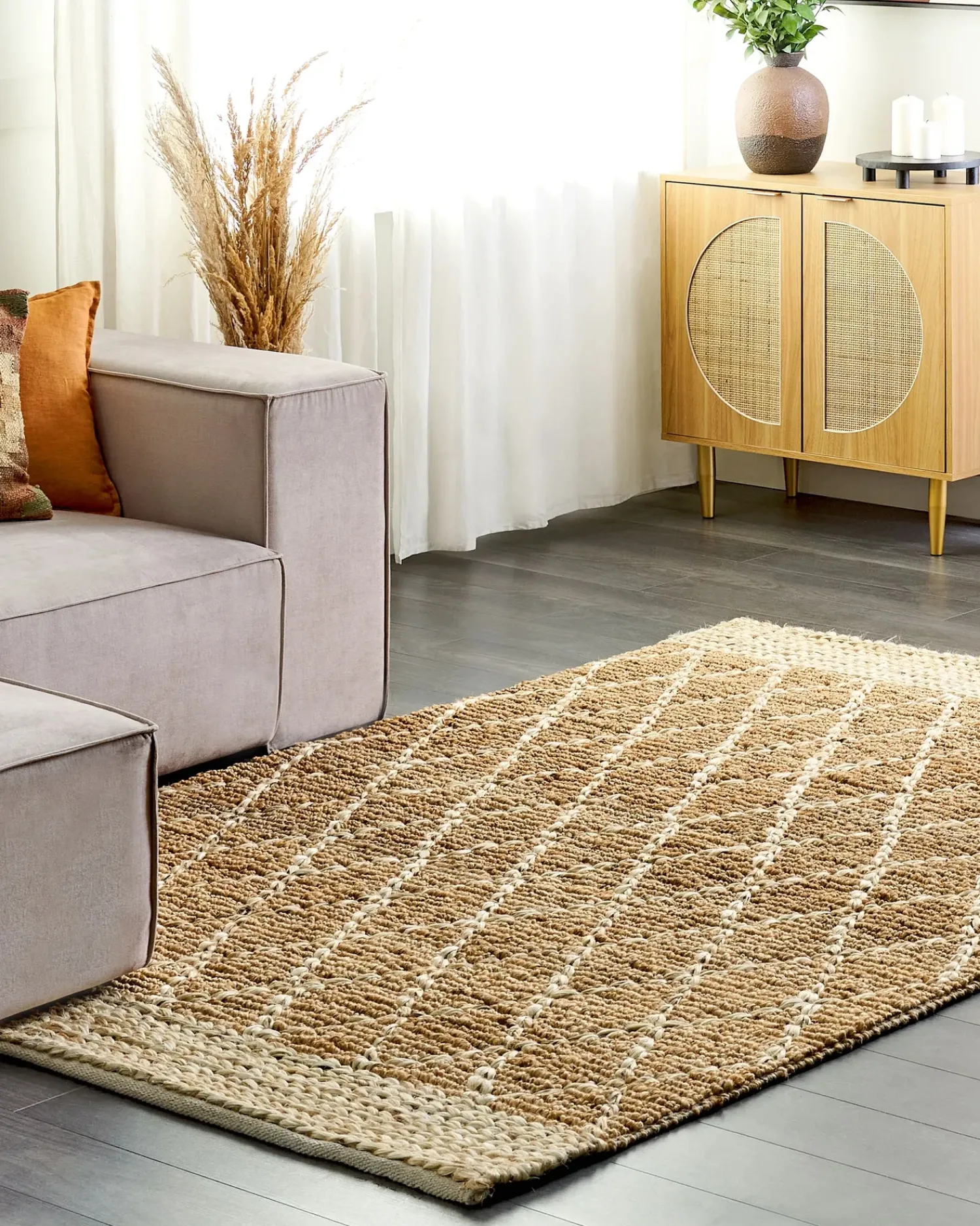 Clearance Beliani Tappeto ZORAVA 160 x 230 cm Iuta Beige
