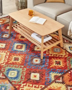 Sale Beliani Tappeto ZOVUNI Lana Kilim Multicolore
