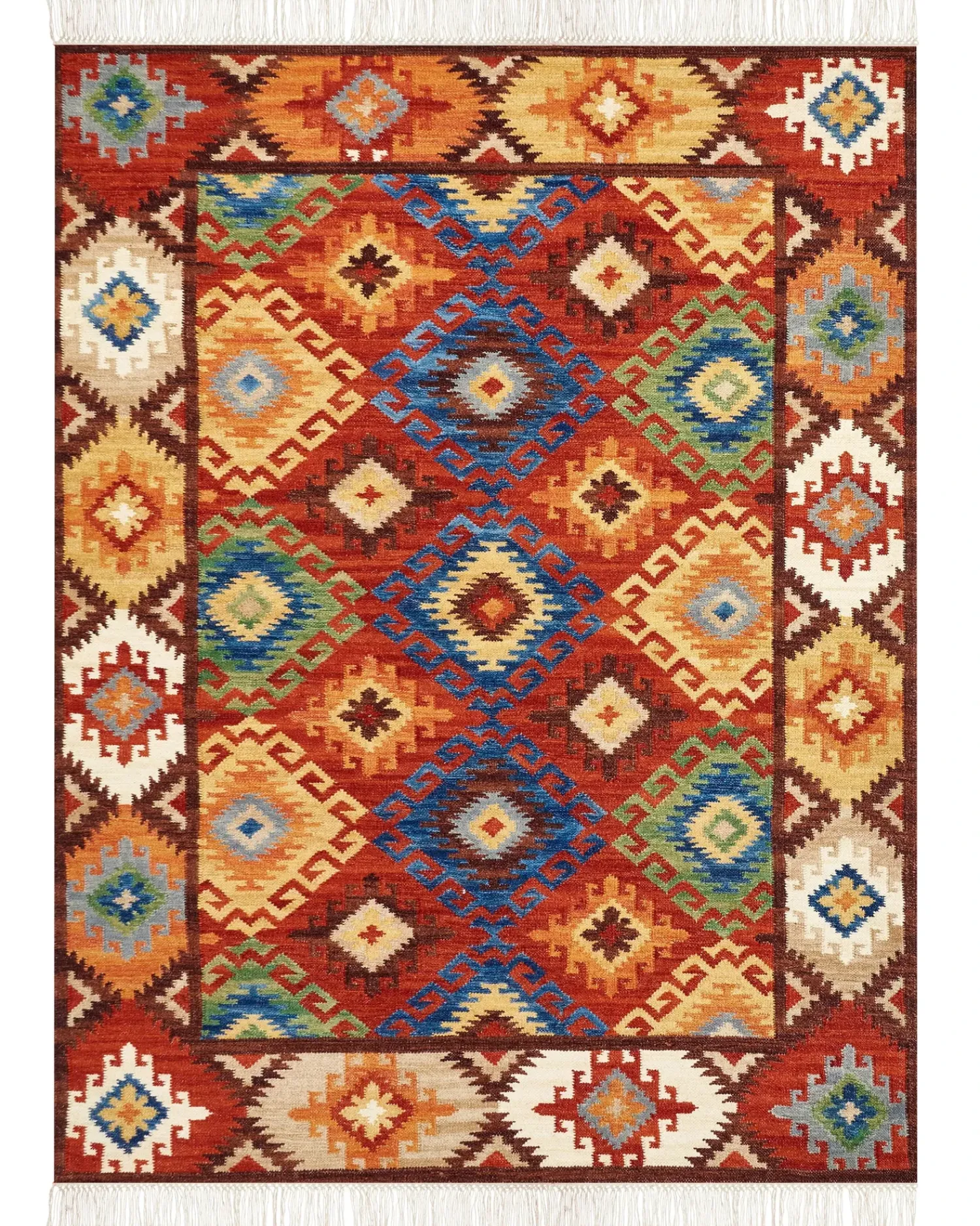 Sale Beliani Tappeto ZOVUNI Lana Kilim Multicolore