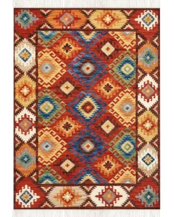 Online Beliani Tappeto ZOVUNI Lana Kilim Multicolore