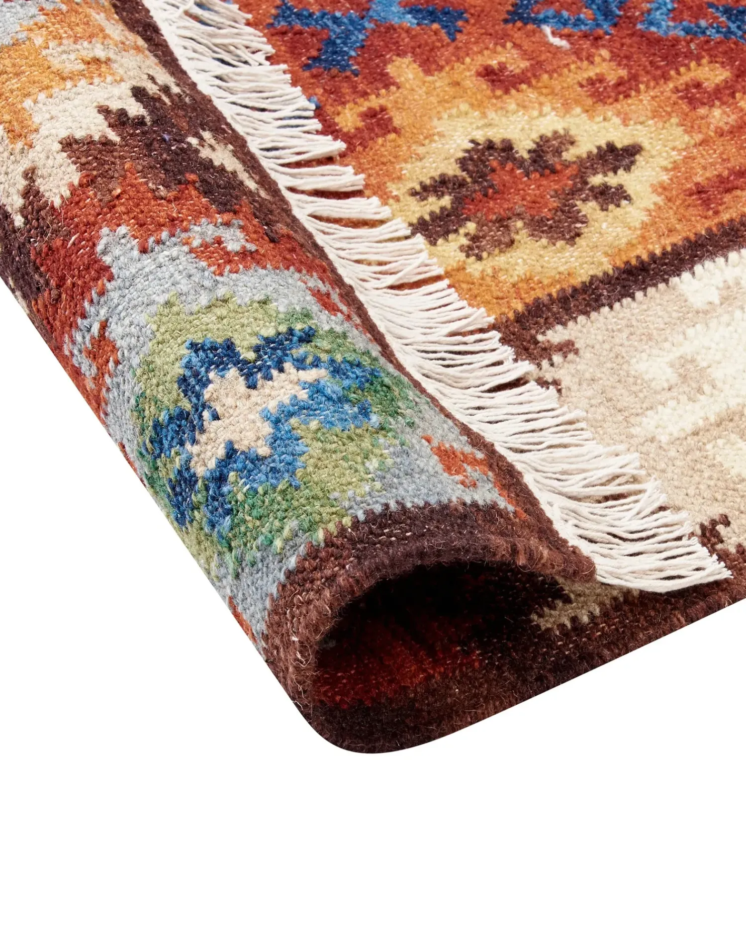 Online Beliani Tappeto ZOVUNI Lana Kilim Multicolore