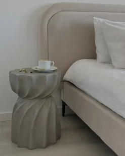New Beliani Tavolino ALGUA 35 cm 35 cm Grigio