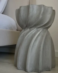 New Beliani Tavolino ALGUA 35 cm 35 cm Grigio