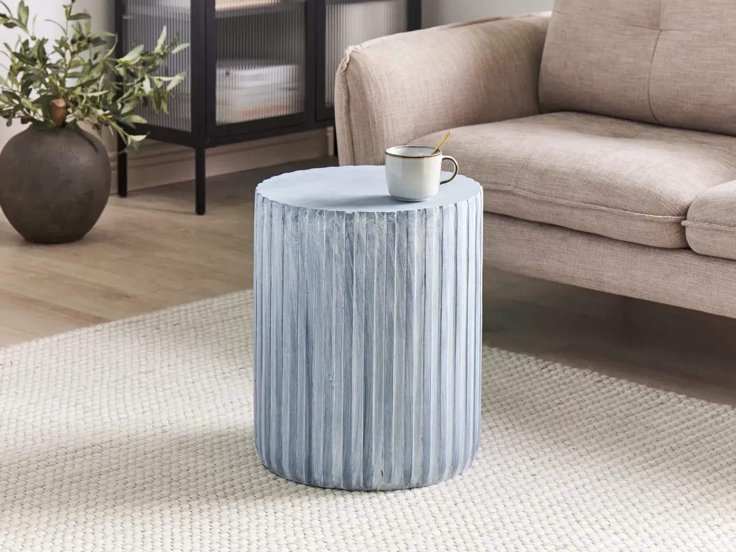 Outlet Beliani Tavolino AMARO 39 cm 39 cm Grigio